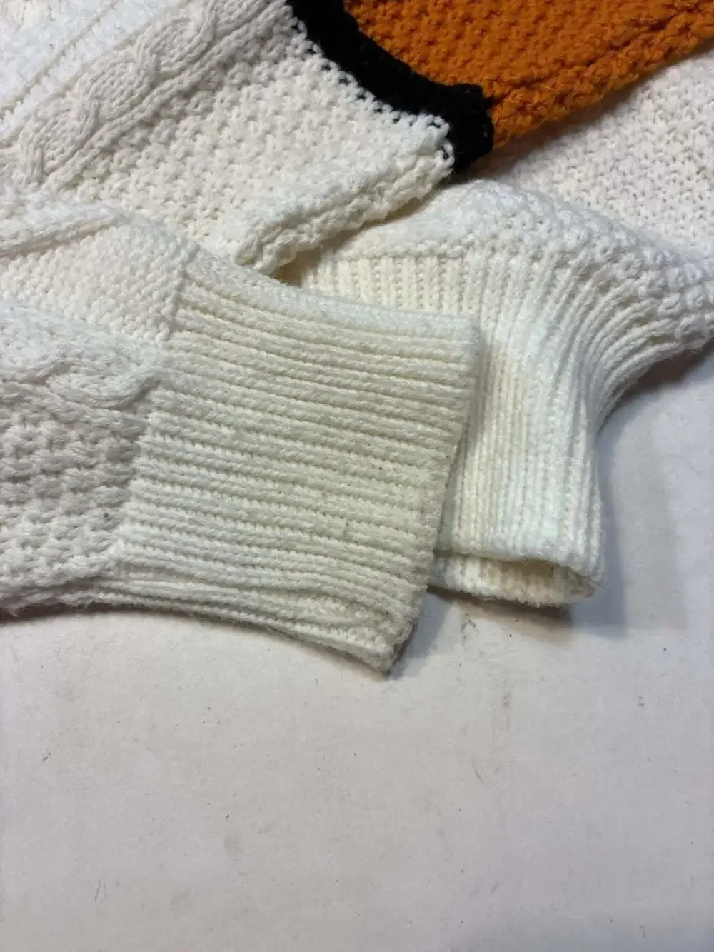 Missguided Cable Knit V-Neck Cropped Tennis Sweater